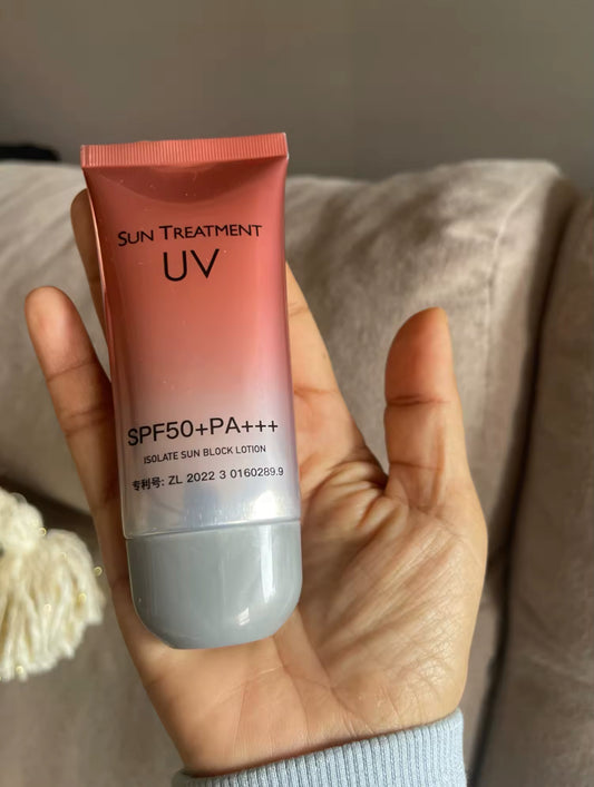 Crème solaire protectrice UV SPF50+ Visage/Corps/Peau, hydratante et Soignante.