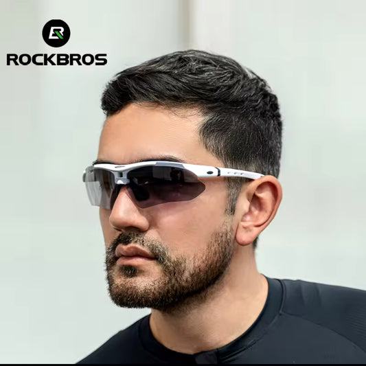 ROCKBROS Cycling Polarized glasses Bike Photochromic Outdoor Sports Sunglasses MTB PC Goggles Eyewear 5/3 Lens Bicycle Accessory