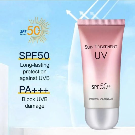 Crème solaire protectrice UV SPF50+ Visage/Corps/Peau, hydratante et Soignante.